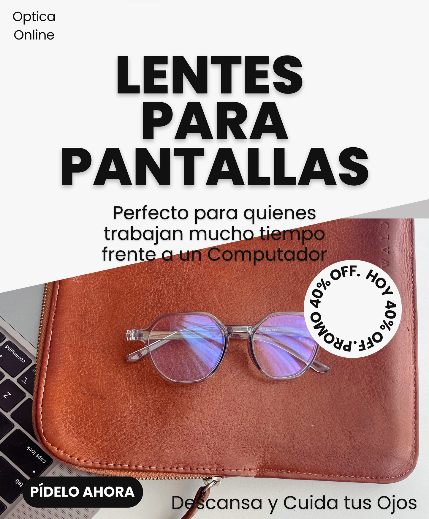 Lentes de Descanso Protección Blue Light / 40% OFF