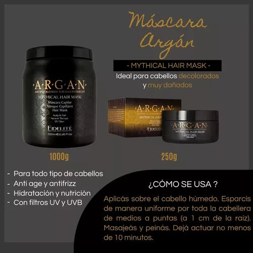 MASCARILLA CAPILAR BASE DE ARGAN Y ACEITES / 2X1!