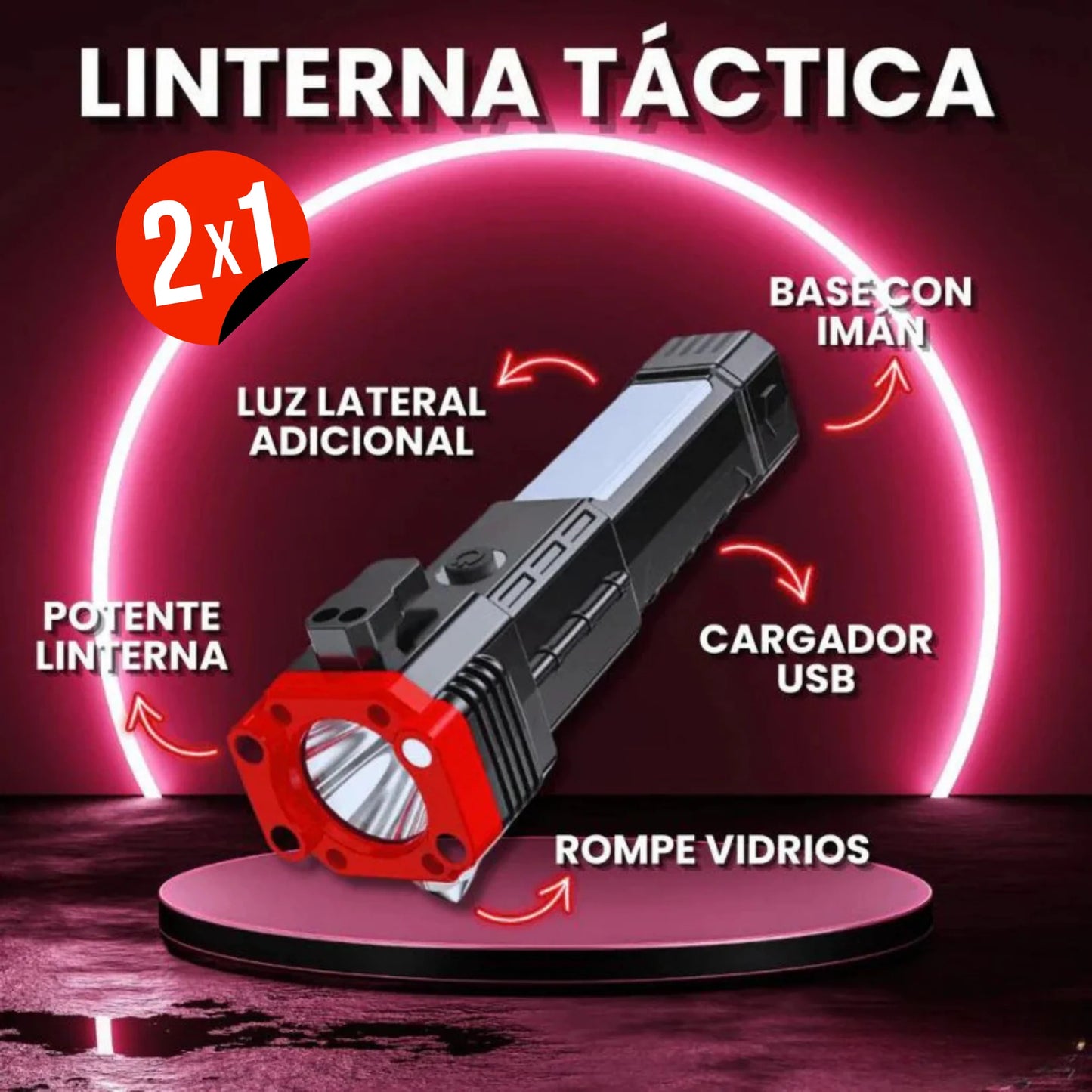 Nueva Linterna Indestructible Martillo / Hoy 2X1