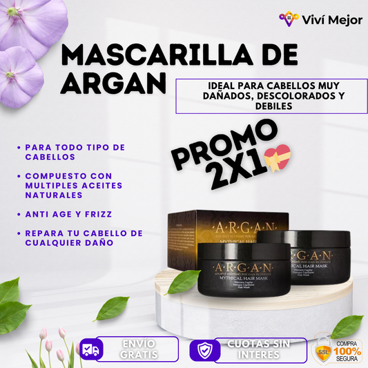 MASCARILLA CAPILAR BASE DE ARGAN Y ACEITES / 2X1!